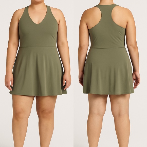 Outdoor Voices Dresses & Skirts - OUTDOOR VOICES The Volley Dress Size XL Green Fit & Flare Tennis Prep Summer Sun